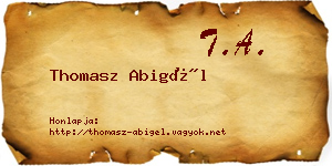 Thomasz Abigél névjegykártya
